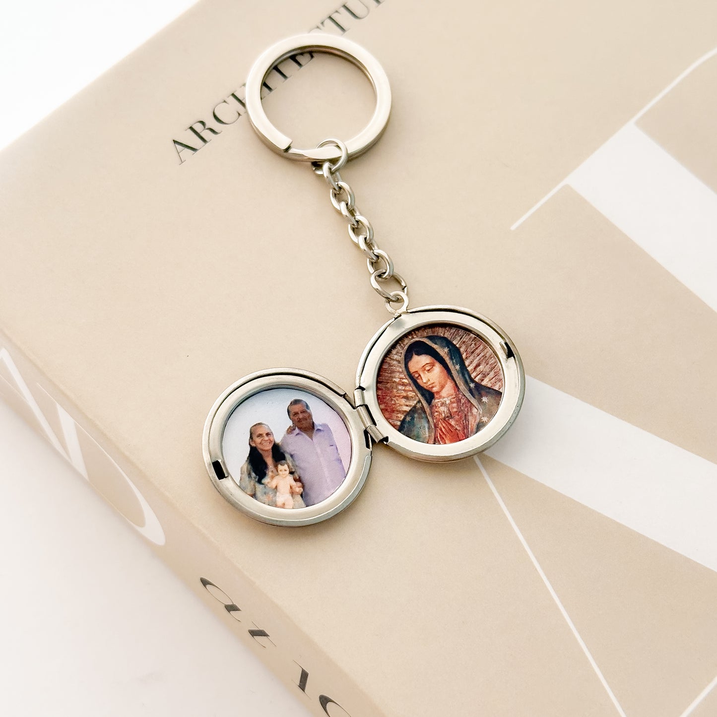 Llavero circular grabado