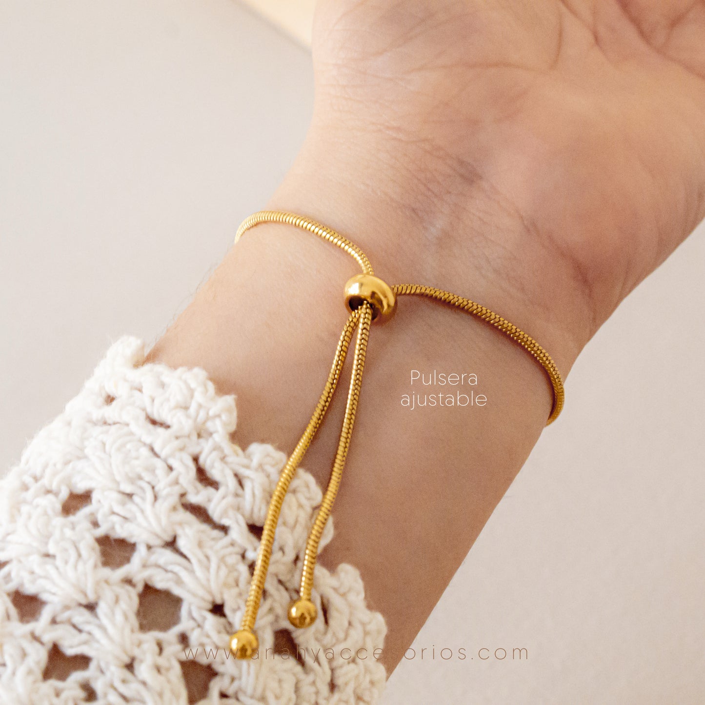 Pulsera ajustable con fotograbado