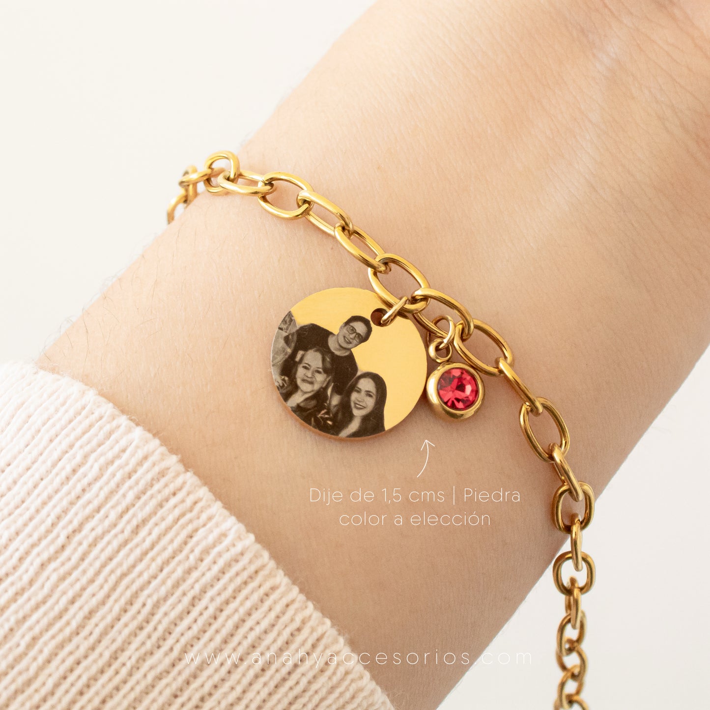 Pulsera medalla colgante 1