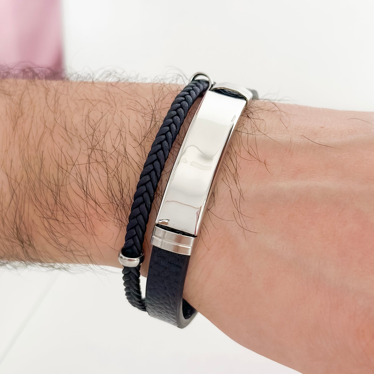 Pulsera doble tipo Cuero