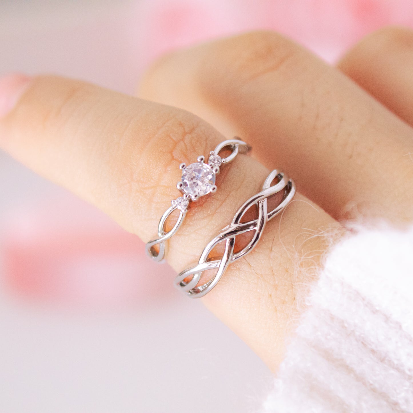 Par de anillos Enlazados