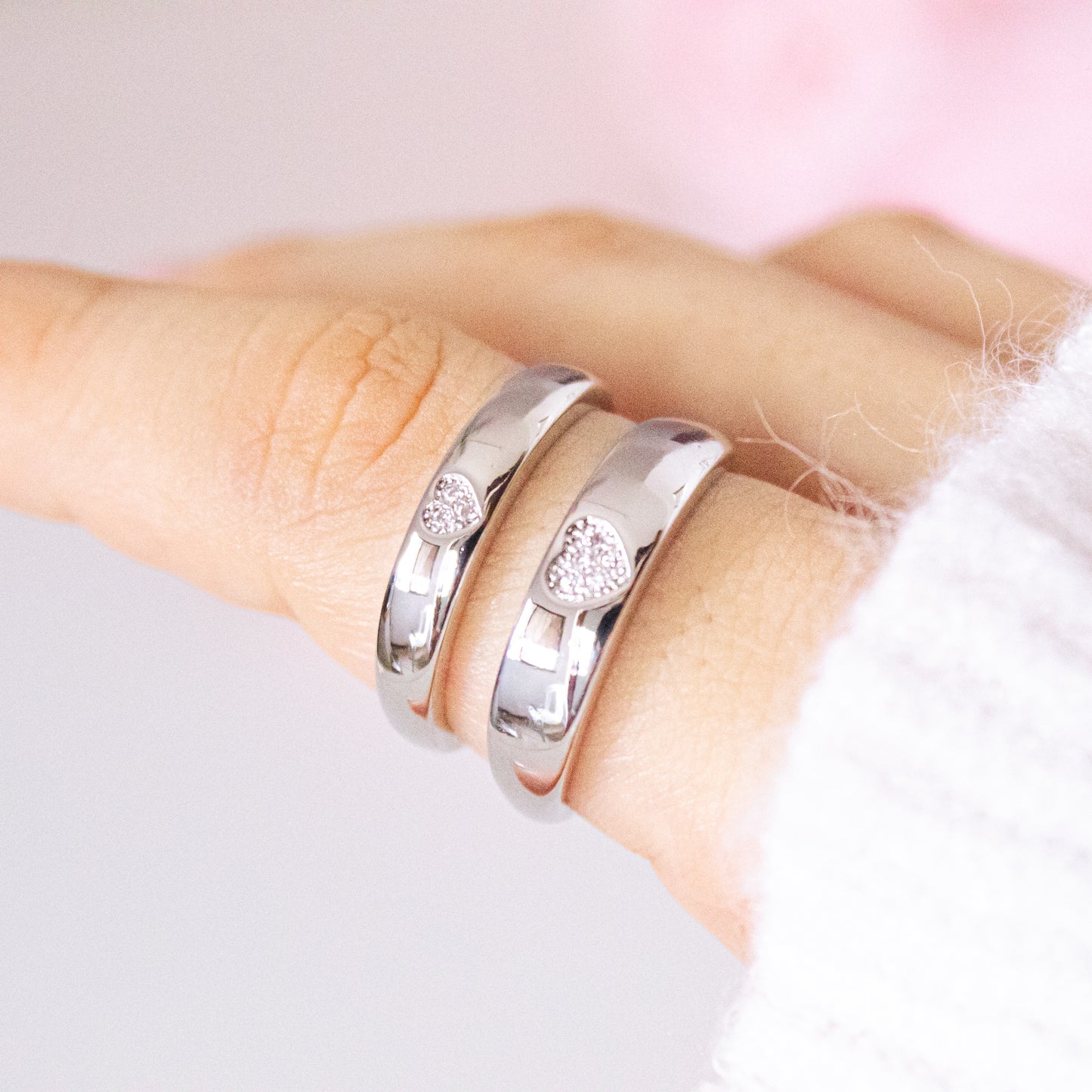 Par de anillos Corazón