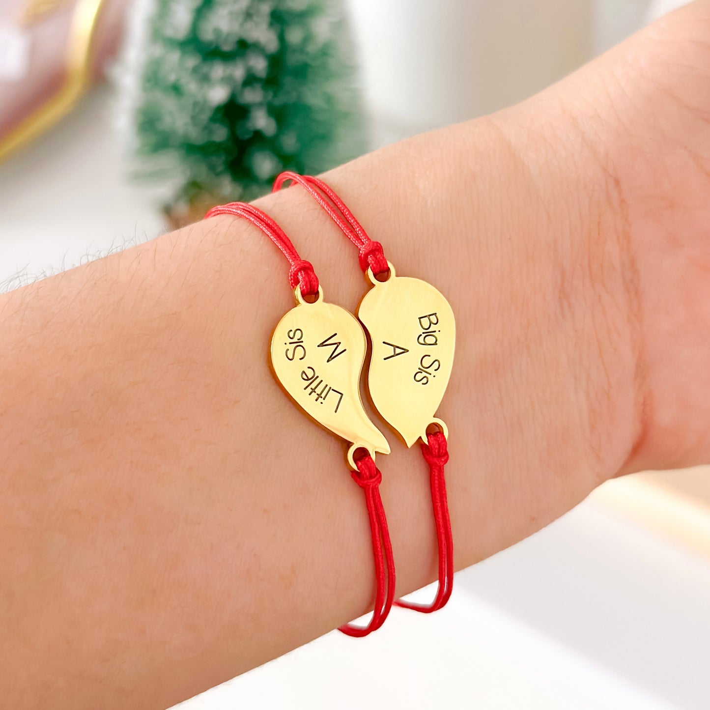 Par de pulsera corazones