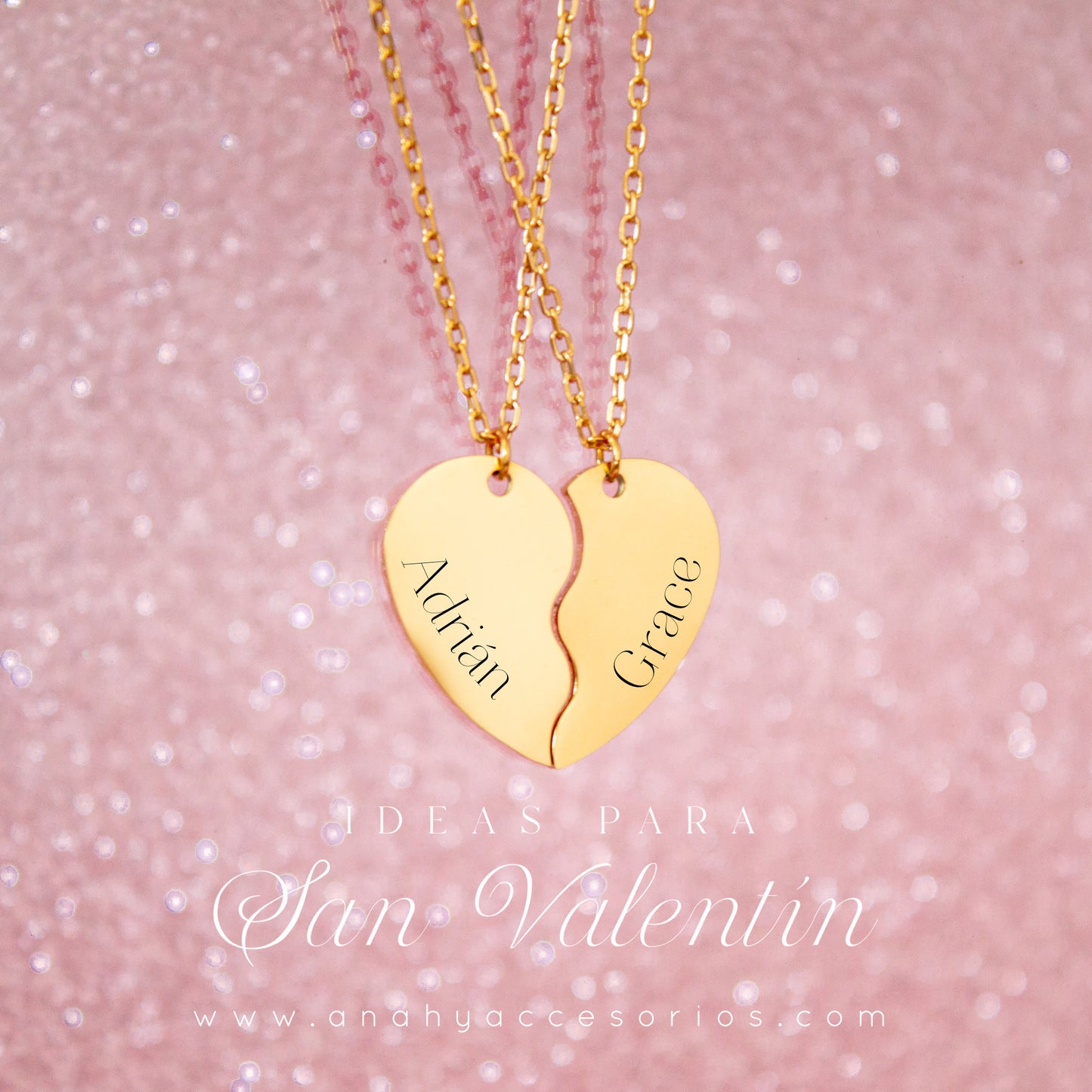 Par de Cadenas Corazón mitad