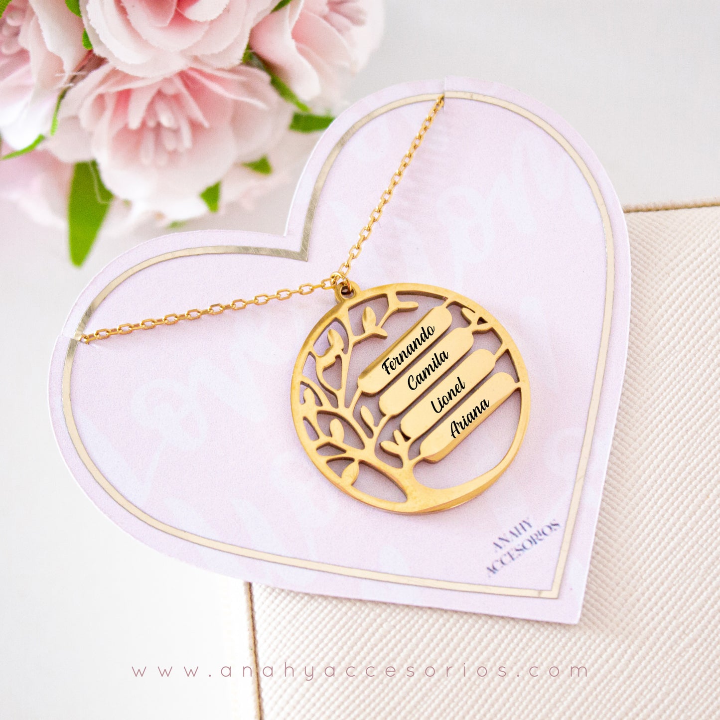 Cadena Árbol de la vida y nombres