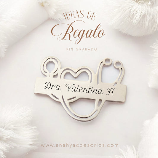 Pin Médico grabado