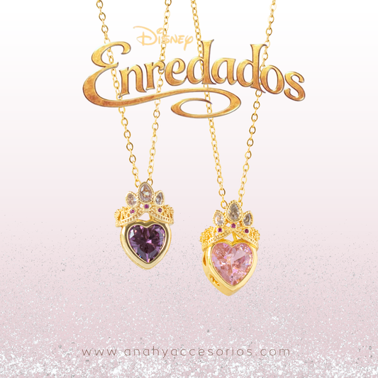 Cadena Enredados | corona y corazón