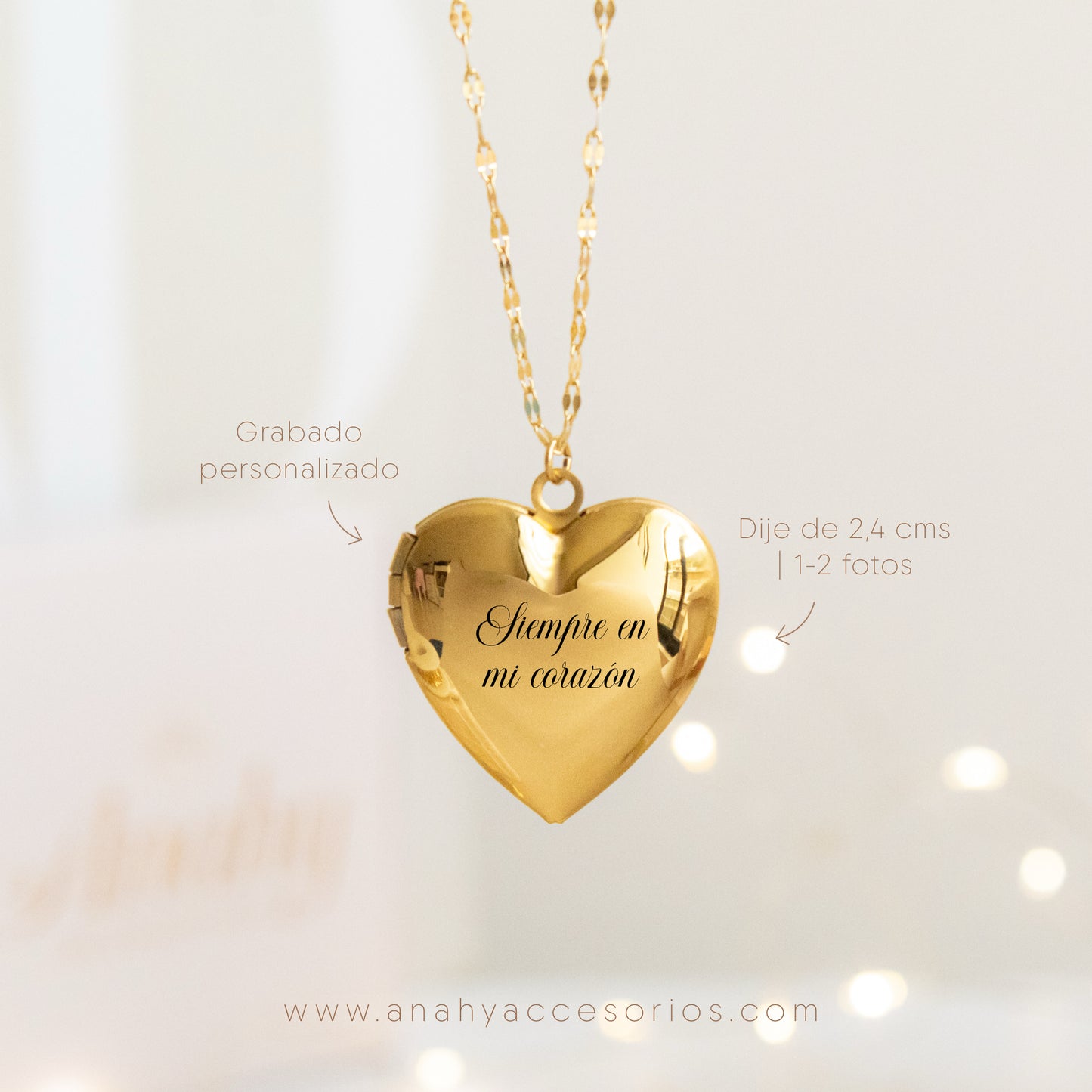 Relicario Corazón memorias