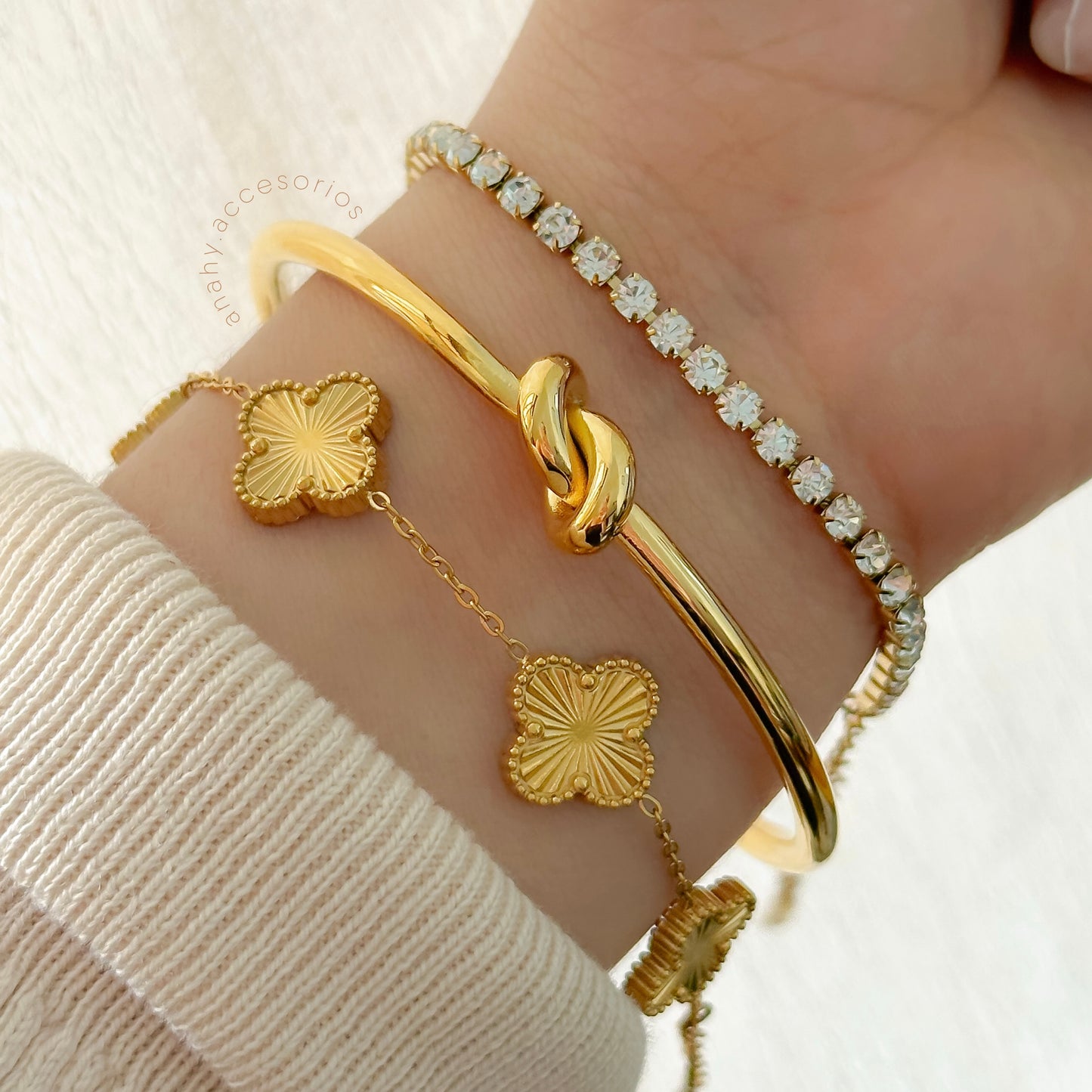 Pulsera Clover Gold