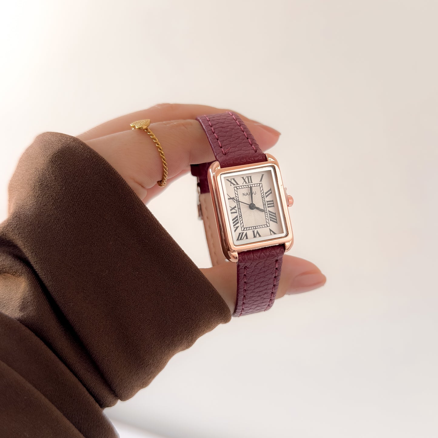Reloj Naidu Cuadrado correa
