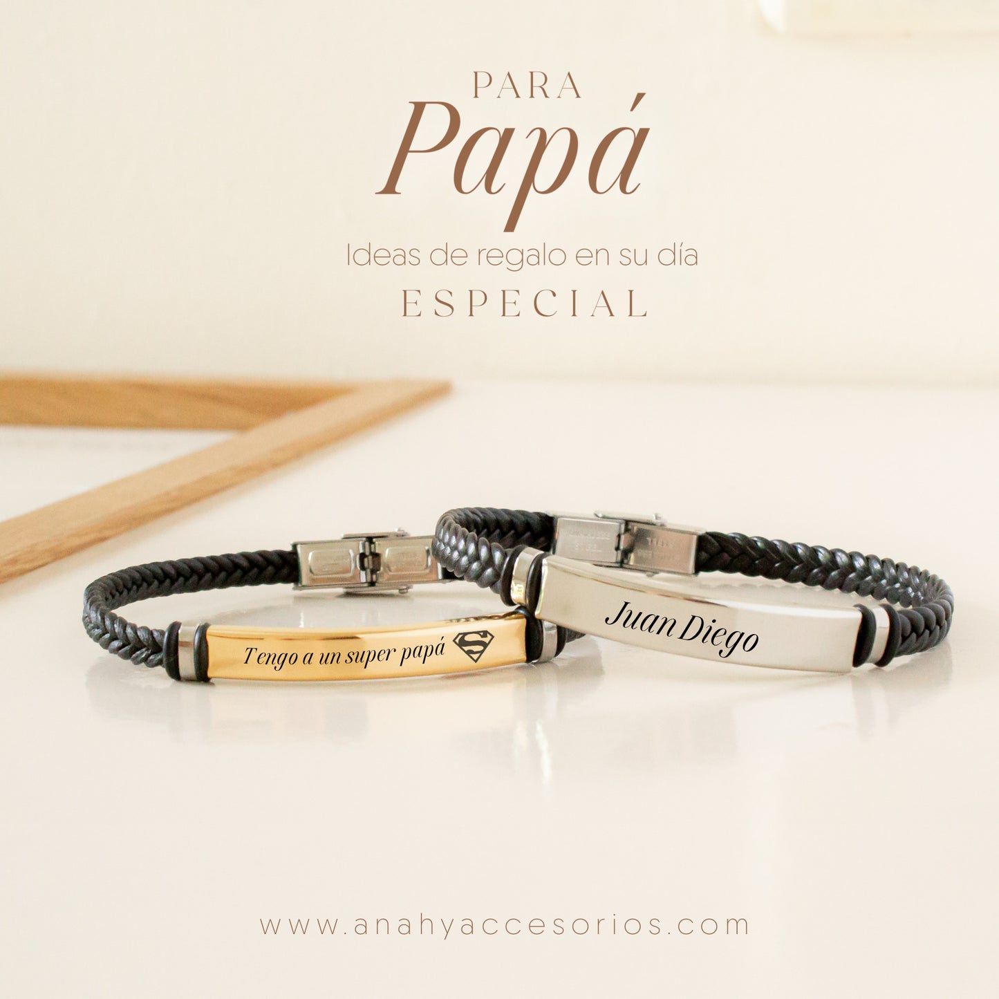 Pulsera fina tipo cuero
