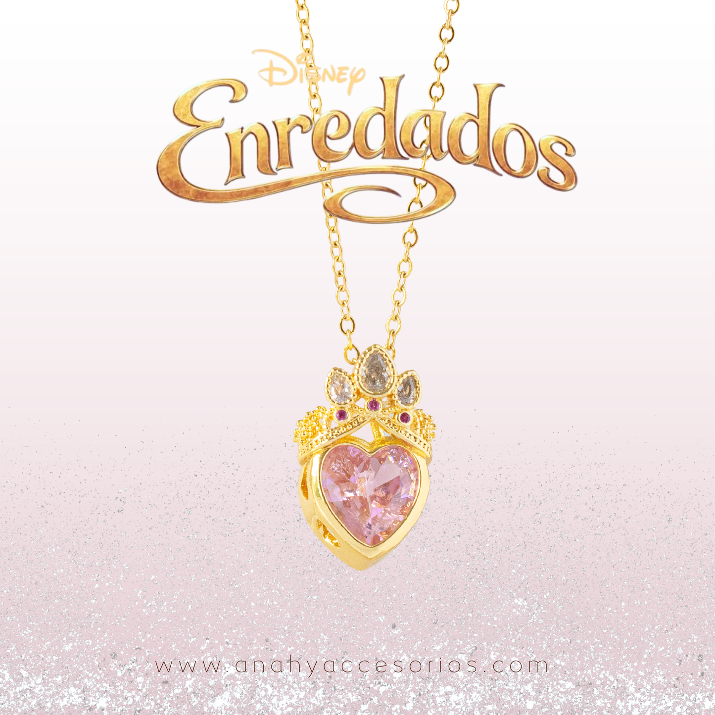 Cadena Enredados | corona y corazón