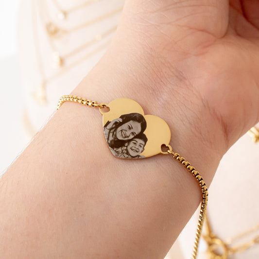 Pulsera corazón con Fotograbado