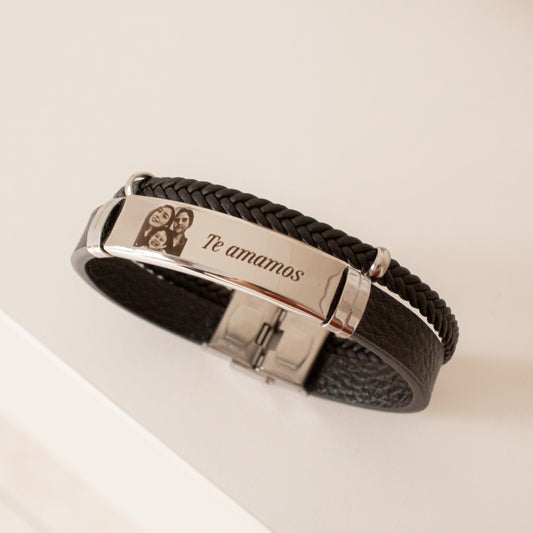 Pulsera doble tipo Cuero