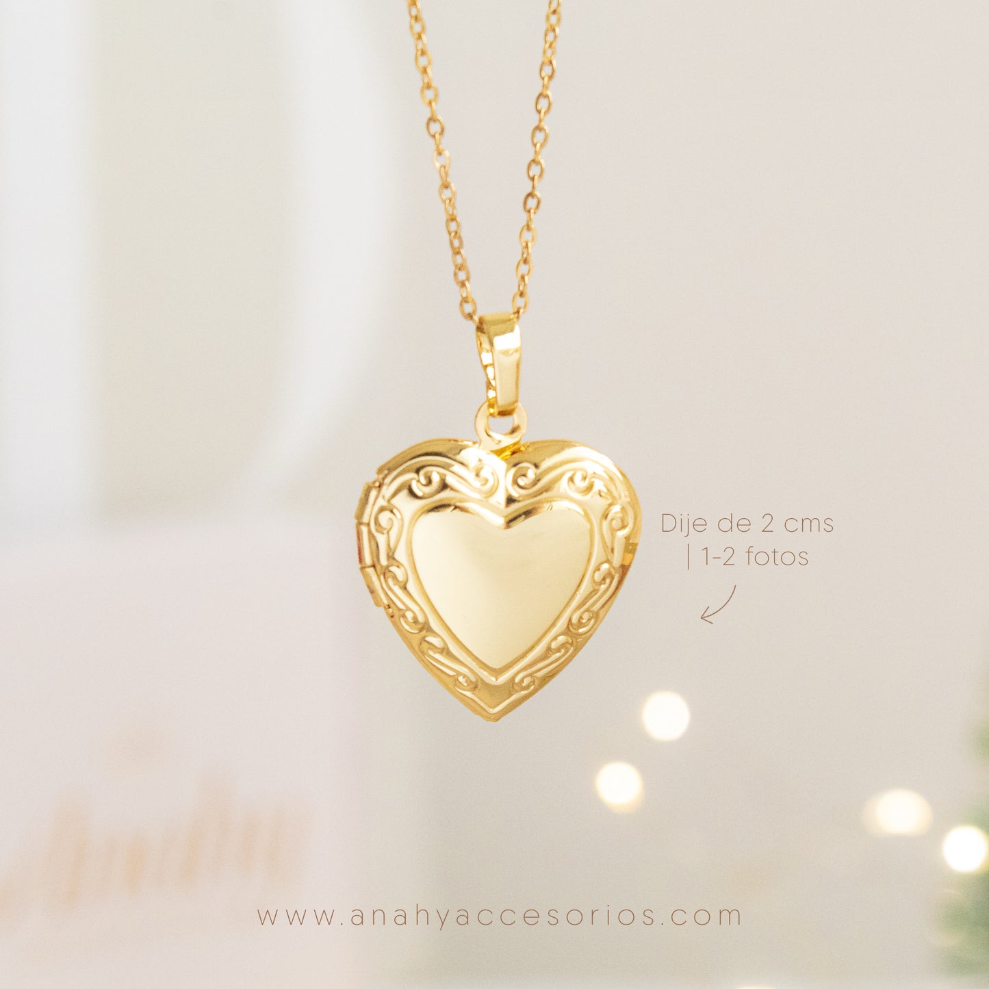 Relicario Corazón romántico