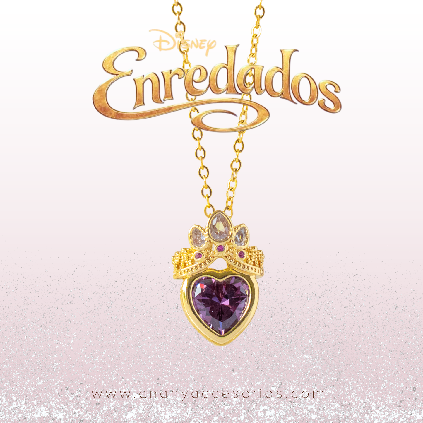 Cadena Enredados | corona y corazón