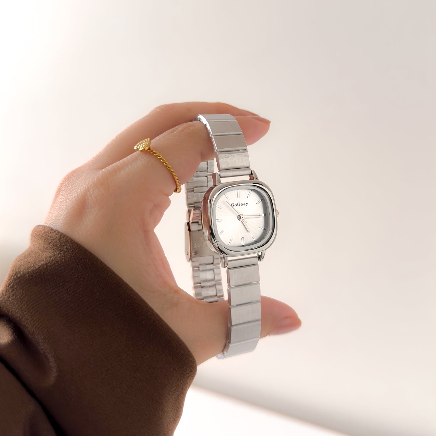 Reloj Gogoey Redondeado plateado