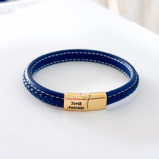 Pulsera Cuero azul